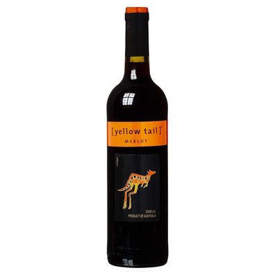 Yellow Tail Merlot Australi Rotwein trocken kräftiger Wein 750ml 6er Pack