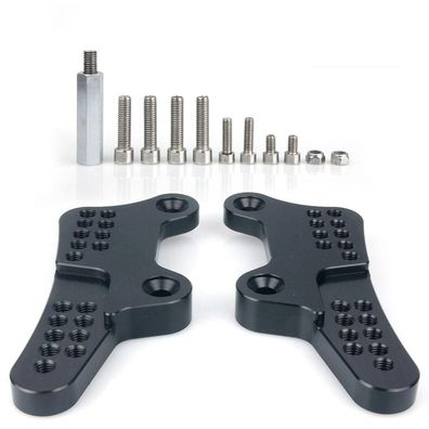 KTM 1290 Fußrastenadapter Adapterplatten Fußrasten Umbaukit schwarz Racefoxx