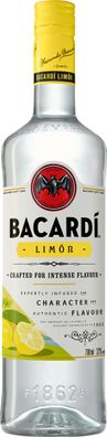 Bacardi Limon Spirituose gemixt mit Rum und Citrusgeschmack 700ml