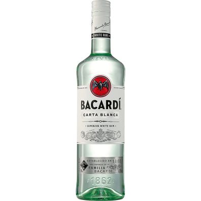 Bacardi Carta Blanca Superior White Rum mit Vanille Mandelnote 700ml