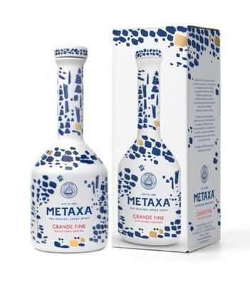 Metaxa Grande Fine Brandy Griechischer Weinbrand in weiss-bunter Karaffe (1 x 0.7 l)