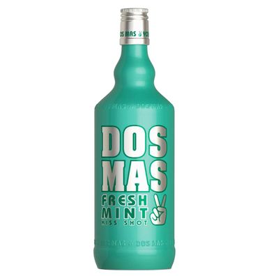 Dos Mas Kiss Shot fresh Mint Minzlikör mit Vodka verfeinert 700ml