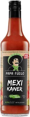 Papa Fuego Mexikaner Mittelscharf Tomatenschnaps Likör 700 ml