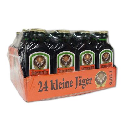 Jägermeister Kleinflaschen Kräuterlikör Miniflasche 2cl 24er Pack