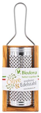Biodora Käsereibe Olive mit Behälter