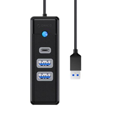 Orico PWC2U-U3-015-BK-EP Hub Adapter USB auf 2x USB 3.0 + USB-C, 5 Gbps, 0,15m ...