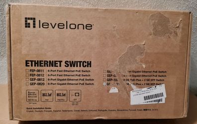 LevelOne Netzwerk Switch Hub Verteiler GEP-1021 8 GE PoE-Plus 1 GBit/ s