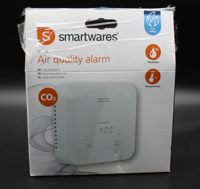 Smartwares - Luftqualitäts Alarm und Sensor - detektiert CO (Kohlendioxid) Akku