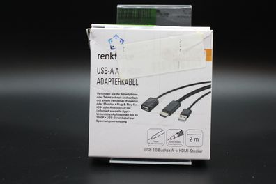 Renkforce RF-4700672 USB/ HDMI Adapterkabel Schwarz mit Streaming-Funktion 2.00 m