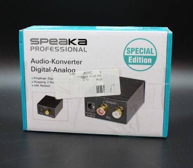 SpeaKa Professional Audio-Konverter Digital Analog AV-Konverter Audiozubehör