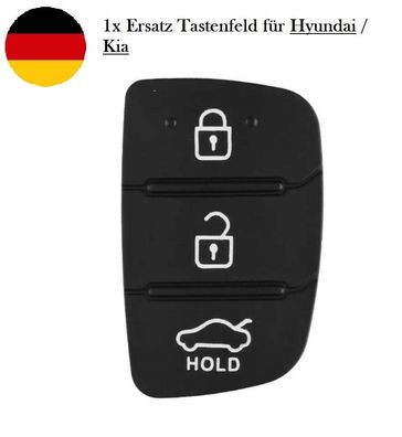Ersatz Gummi Tastenfeld 3 Tasten f. Hyundai Kia i20 i30 ix20 Autoschlüssel Gehäuse