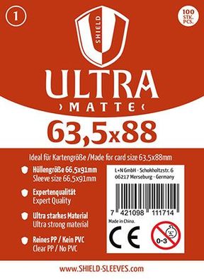 Shield Ultra Matte 1 - 100 Super Sleeves für Kartengröße 63,5 x 88 mm