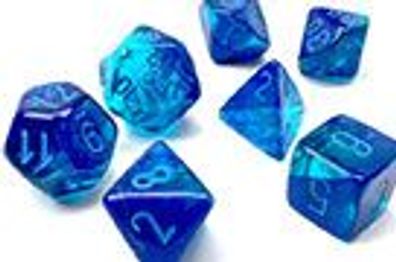 Gemini Polyhedral Blue-Blue/ light blue Luminary 7-Die Set