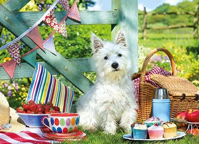 Scottie Hunde Picknick