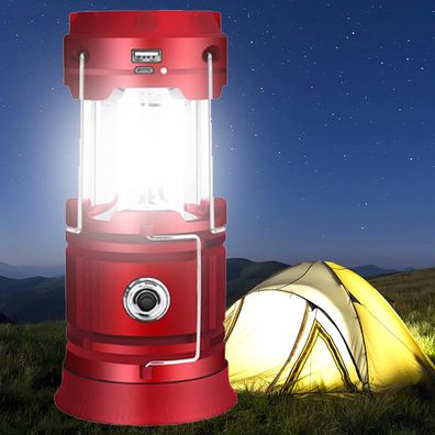 Tragbare LED-Campinglaterne - Ultrahelle, wiederaufladbare USB-Solarlaterne, batterie