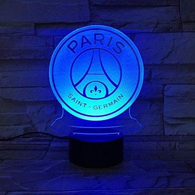 LED Nachtlicht FC Paris Saint Germain Football Club 3D Illusion Kids Children League