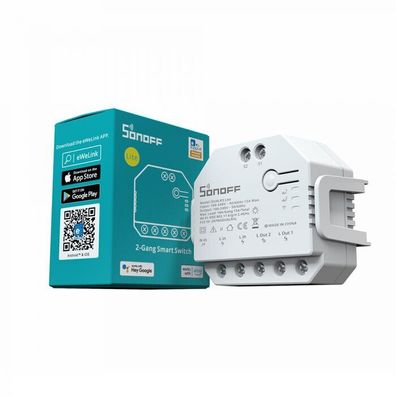 Sonoff Dual R3 Lite Dual Relay Smart Switch, 2-Kanal Schaltaktor, WiFi