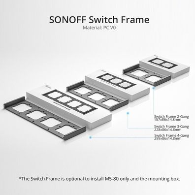 Sonoff Switch frame. Rahmen für Schalterserie M5-1C-80; M5-2C-80; M5-3C-80