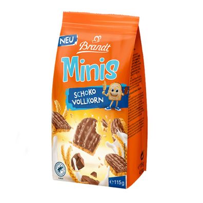 Brandt Minis Schoko Vollkorn Zwieback mit Vollmilchschokolade 115g