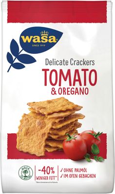 Wasa Delicate Crackers Tomate und Oregano krosses Knäckebrot 160g