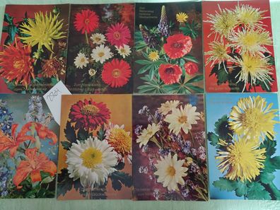 8 alte Postkarte AK Germany Blumen zum Namenstag Western Germany