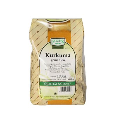 Fuchs Professional Gewürz Kurkuma gemahlen Qualität und Genuss 1000g