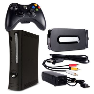 Xbox 360 Konsole Zephyr 16,5A Fat + 3-Cinch + Ladekabel + Controller #1S