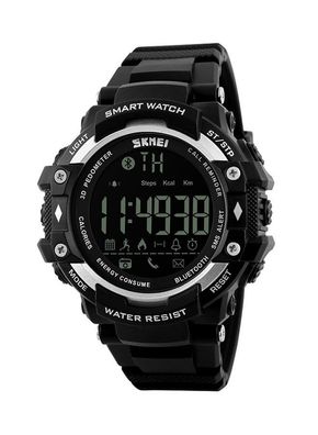Wasserfeste Fitness-Tracker-Uhr, Schwarz