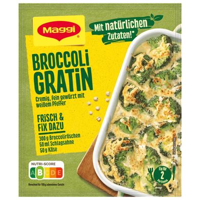 Maggi Fix für Broccoli Gratin Auflauf cremig fein gewürzt 40g