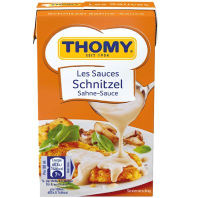 Thomy Les Sauces Schnitzel Sahne Sauce helle Fleischsauce 250ml