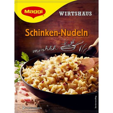 Maggi Wirtshaus Schinken Nudeln deftig mit Röstzwiebeln und Speck 168g