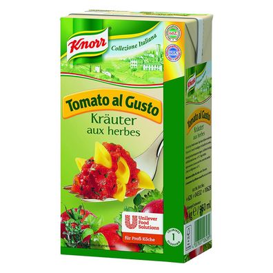 Knorr Tomato al Gusto Kräuter aux herbes Tomaten Sauce 1000g