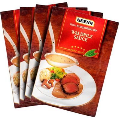 Ubena Waldpilz Sauce eine feine Komposition Fertigsauce 100g 4er Pack