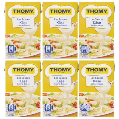 Thomy Les Sauces Käse Sahne Sauce cremig helle Käsesoße 250ml 6er Pack