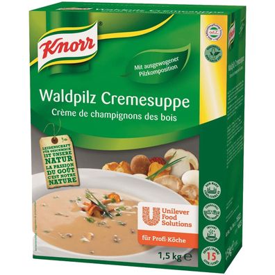 Knorr Waldpilz Cremesuppe ergibt 15 Liter Großpackung für Gastro 1500g
