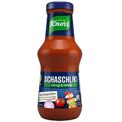 Knorr Schaschlik Sauce würzig und tomatig perfekt zu Fleisch 250ml