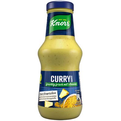 Knorr Curry Sauce fruchtig frisch perfekt zu Geflügel und Reis 250ml
