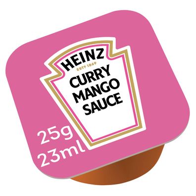 Heinz Curry Mango Dip Pot fruchtig würzige Dip Sauce 100x25g