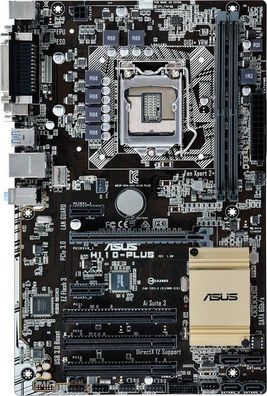 Asus H110-Plus Mainboard Sockel 1151 (ATX, Intel H110, 2x DDR4 Speicher)