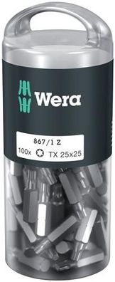 Wera 867/1 TORX® DIY 100, TX 25 x 25 mm, 100-teilig