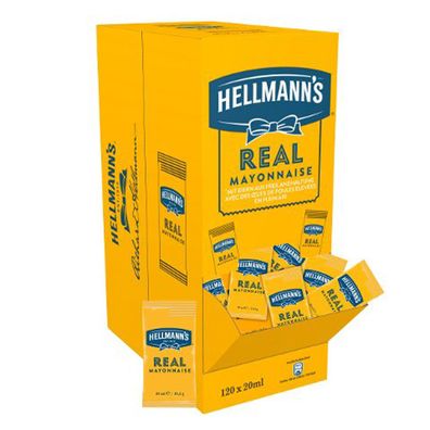 Hellmanns Real Mayonnaise für Saucen Dips Portionspackungen 120x20ml
