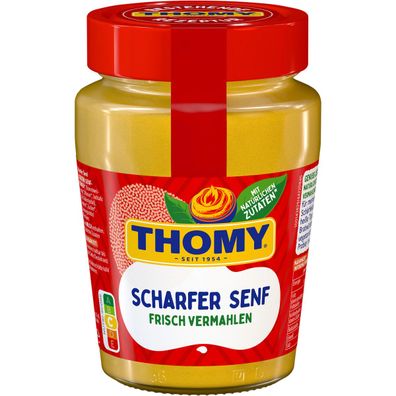 Thomy scharfer Senf frisch vermahlen der Klassiker im Glas 250ml