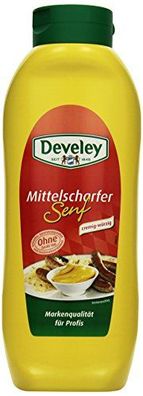 Develey Mittelscharfer Senf, 4er Pack (4 x 875 ml)
