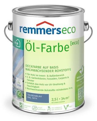 Remmers eco Öl-Farbe | 2,5 l | taubenblau