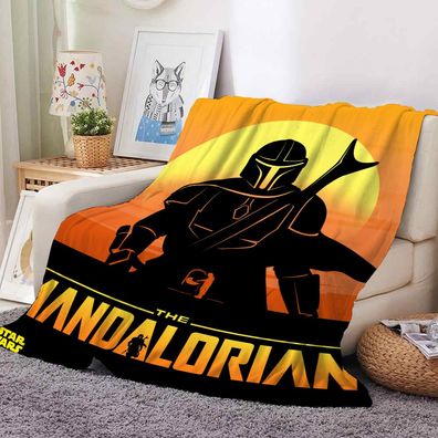 Mandalorian Yoda Flannel Fleece Blanket Grogu Kuiil Karga Decke Sommer Sofa Quilt