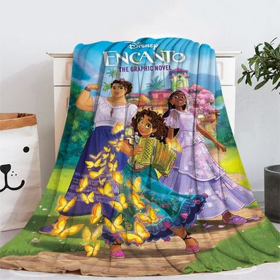 Cartoon Encanto Flannel Fleece Blanket Mirabel Alma Isabela Luisa Decke Sofa Quilt