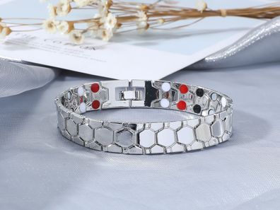 Magnet-Gesundheitsarmband. Kettenarmband Silber.