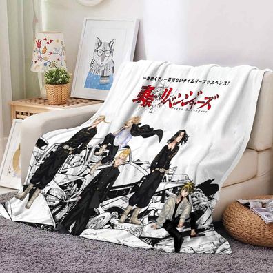 Anime Tokyo Revengers Flannel Fleece Blanket Takemichi Tachibana Decke Sofa Quilt