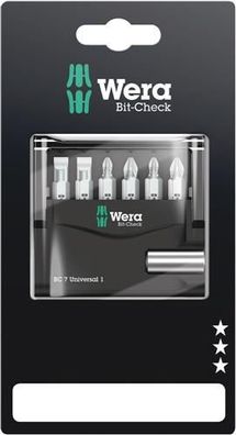 Wera Bit-Check 7 Universal 1 SB, 7-teilig