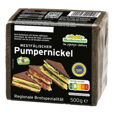 Mestemacher Westfalen Pumpernickel süßlich im Geschmack 500g